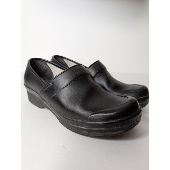 Dansko Volley Black Leather Rubber Bumper Toe 8.5 US 39 EU Comfort Professional - Picture 1 of 14